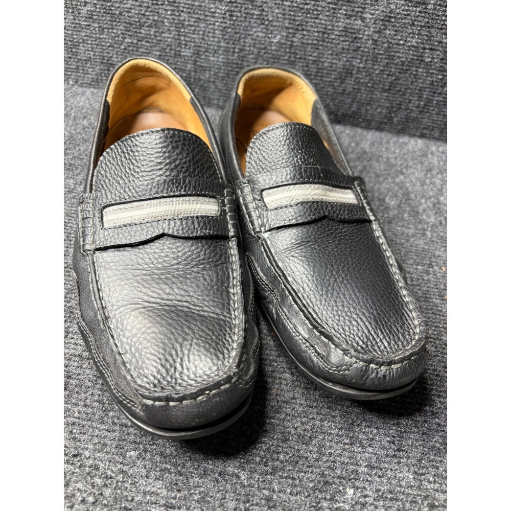 Clarks Collection Mens Black Pebbled Leather Driving Loafers 10.5 M 261417317095